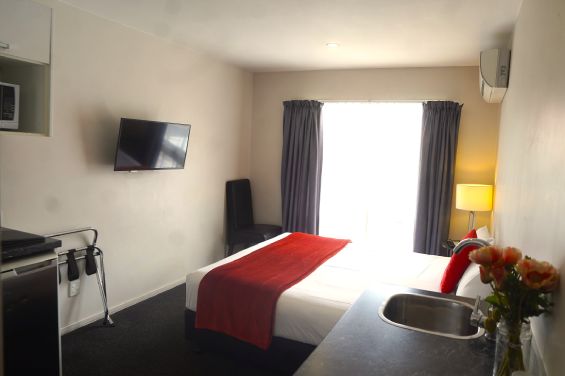 Standard Studio bed and living area